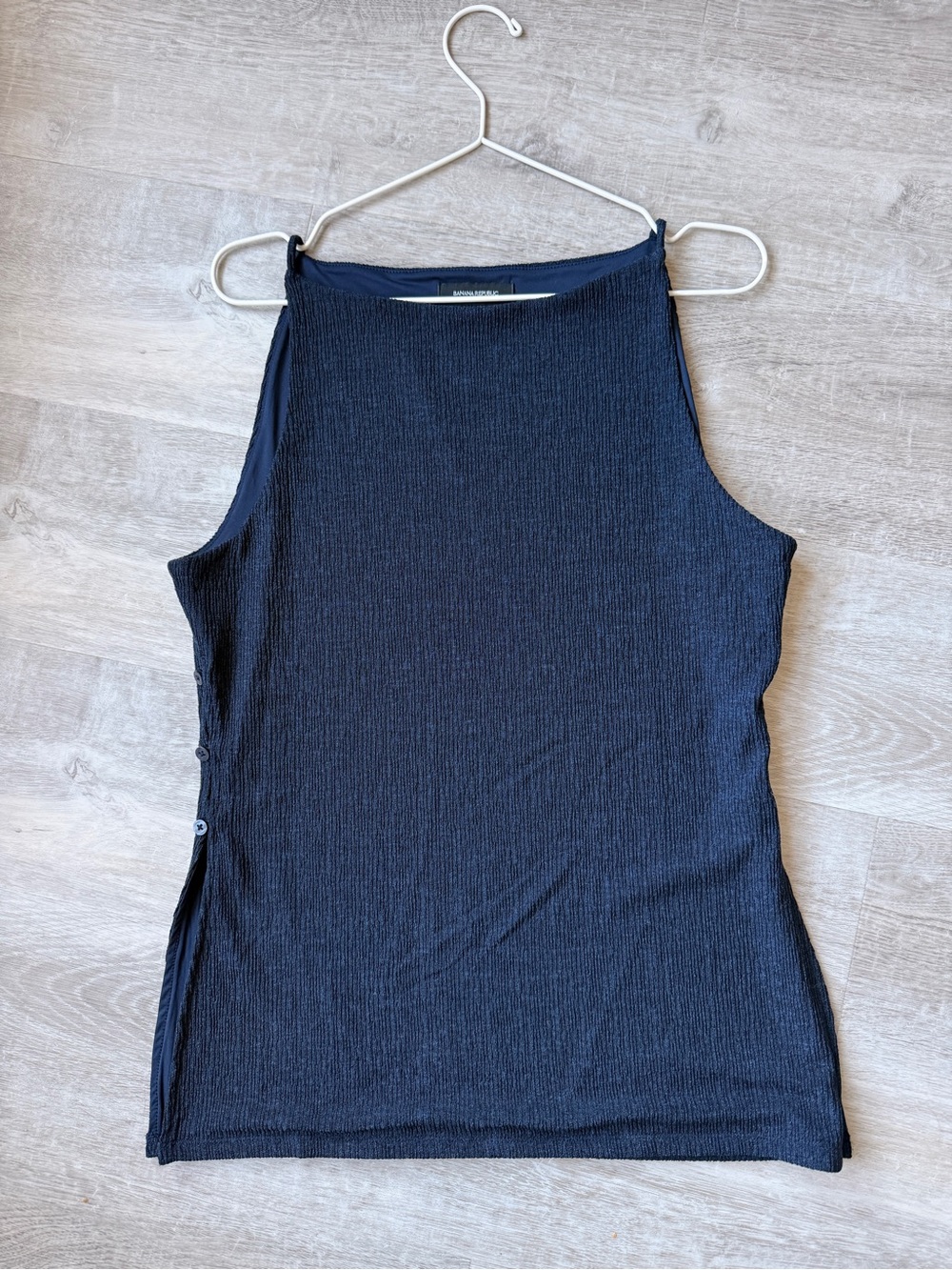 Banana Republic Navy Ribbed Sleeveless Tank